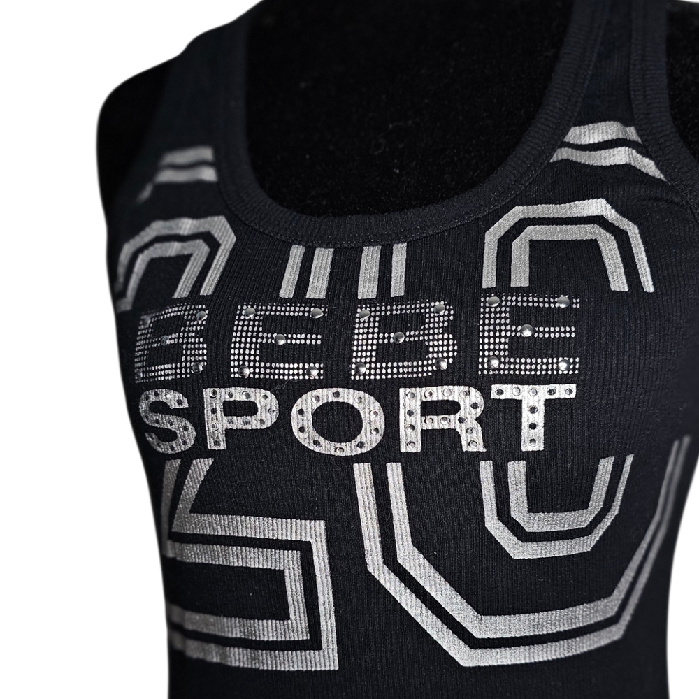​BEBE SPORT Y2K Rhinestone Tank Top - Size S (Made in USA) - Picture 2 of 5